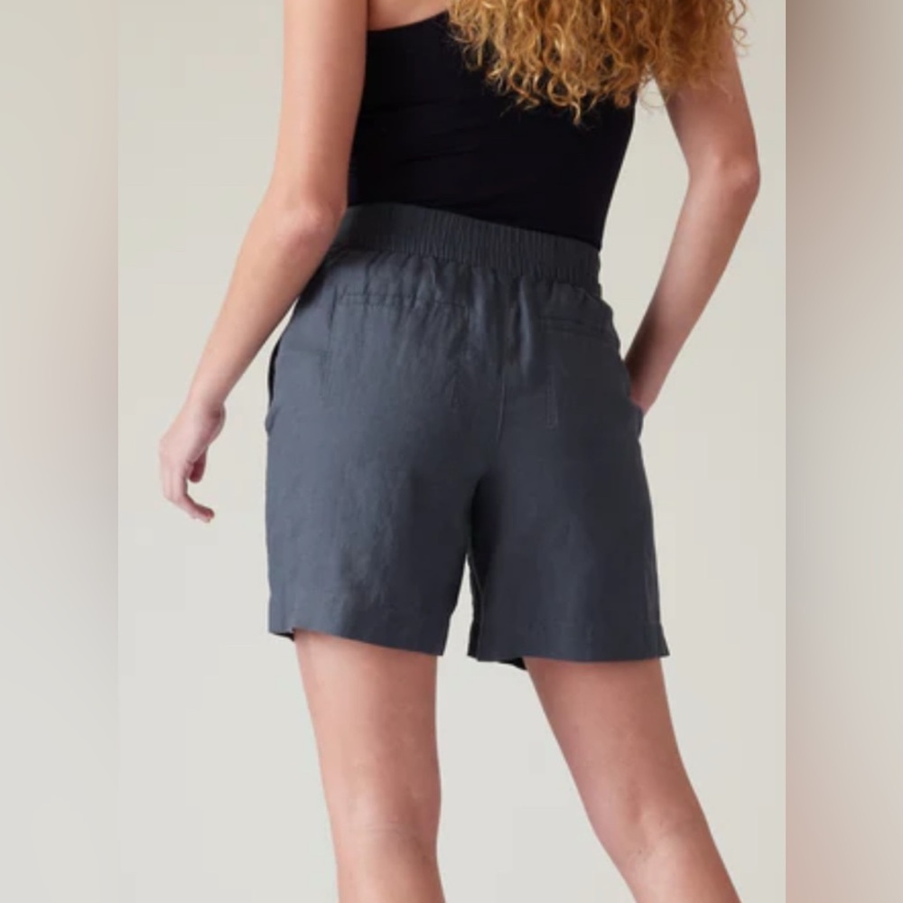 Athleta Voyager Linen Short Sz 8 - Picture 3 of 7